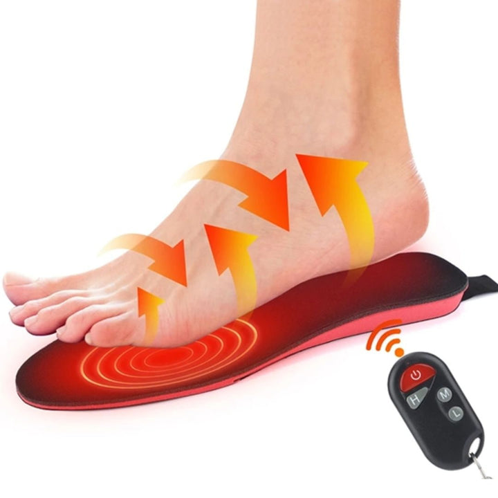 Heated Insoles Rechargeable USB With Remote Control And Adjustable Heat Levels - Image 1