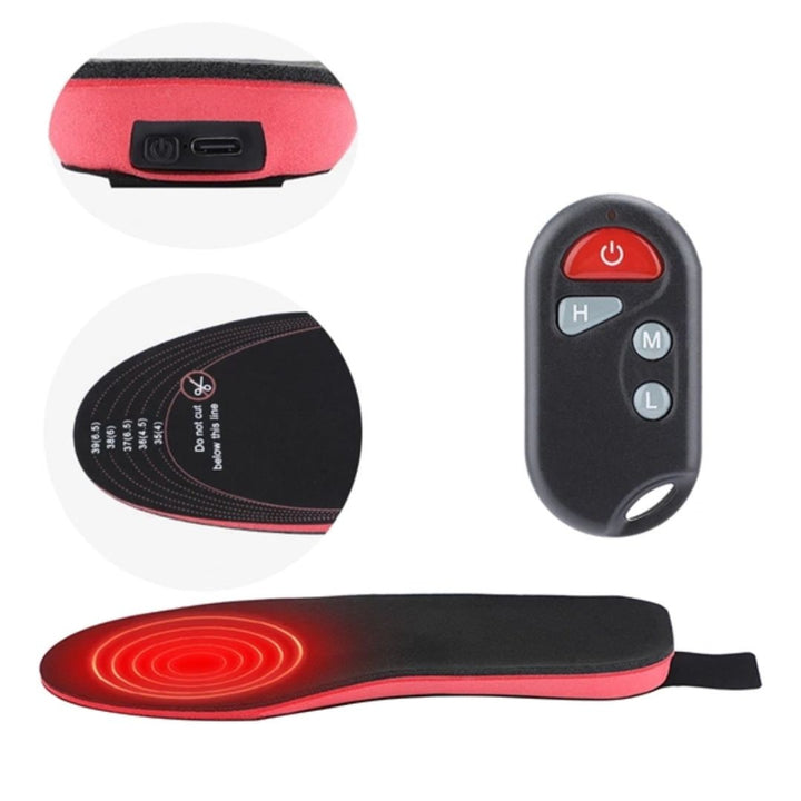 Heated Insoles Rechargeable USB With Remote Control And Adjustable Heat Levels - Image 4