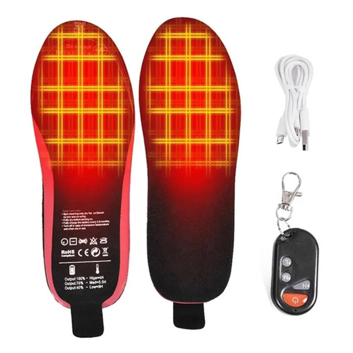 Heated Insoles Rechargeable USB With Remote Control And Adjustable Heat Levels - Image 2