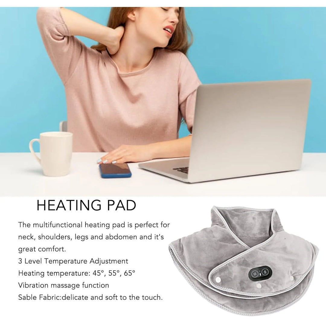 Heated Neck Massager And Shoulder Portable Heating Pad With Vibration Function - Image 2