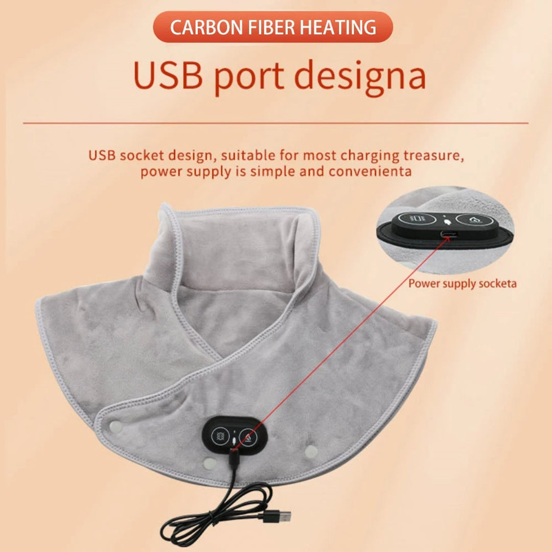 Heated Neck Massager And Shoulder Portable Heating Pad With Vibration Function - Image 4