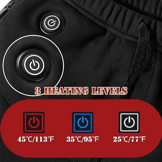 Heated Pants Slim-Fit USB Rechargeable Thermal Underwear With Drawstring Waist - Image 2