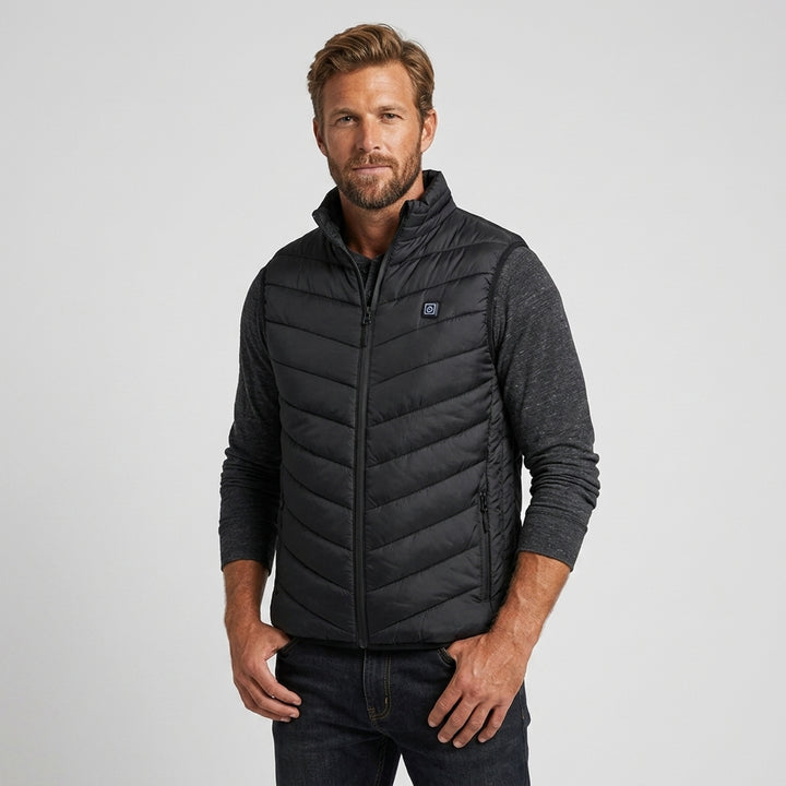 Heated Vest For Men With USB Charging Stand Collar Puffer Sleeveless - Image 2