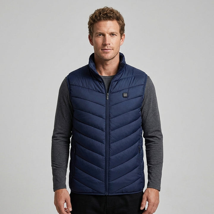 Heated Vest For Men With USB Charging Stand Collar Puffer Sleeveless - Image 9