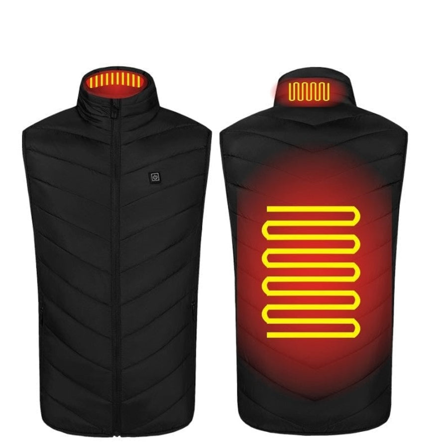 Heated Vest For Men With USB Charging Stand Collar Puffer Sleeveless