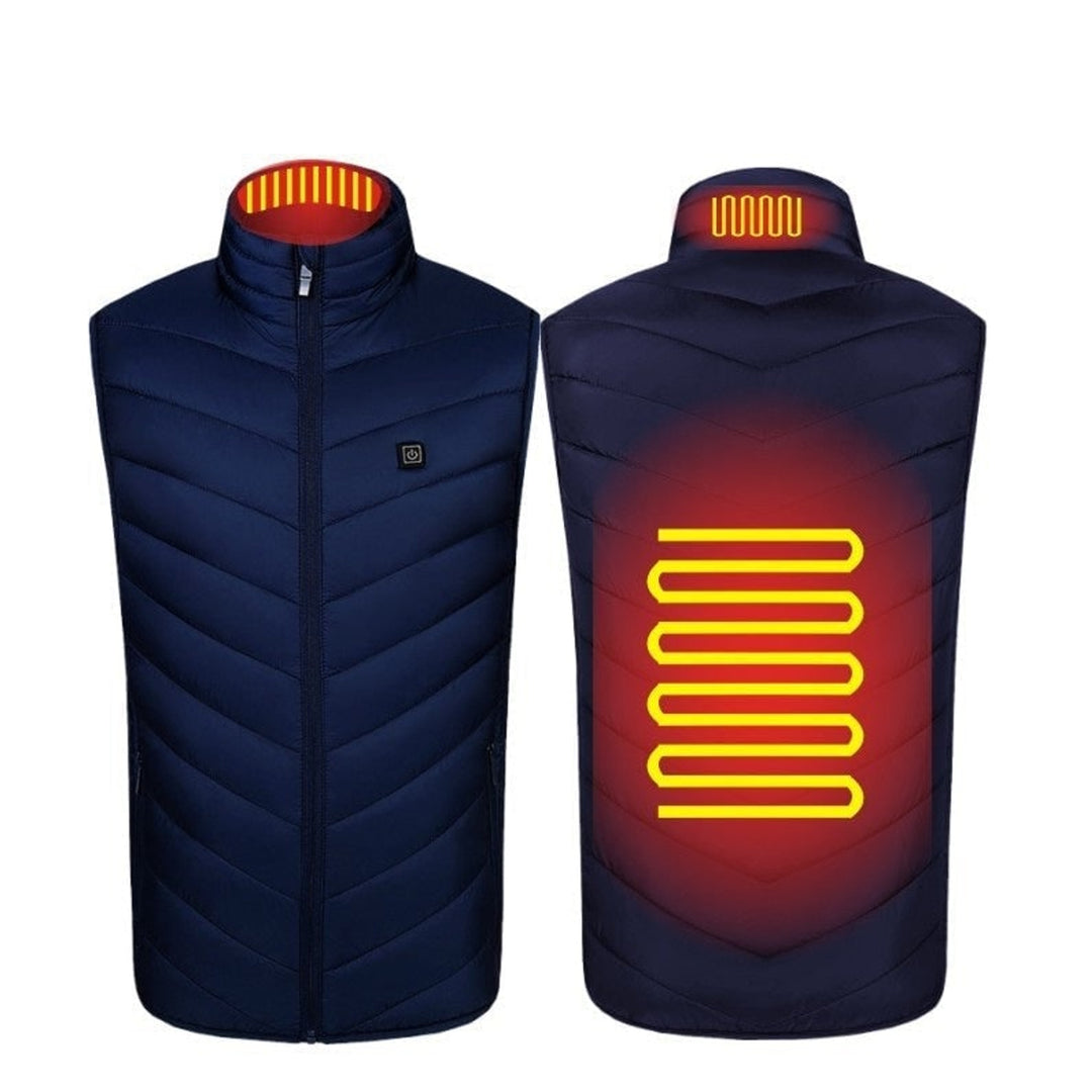 Heated Vest For Men With USB Charging Stand Collar Puffer Sleeveless - Image 8