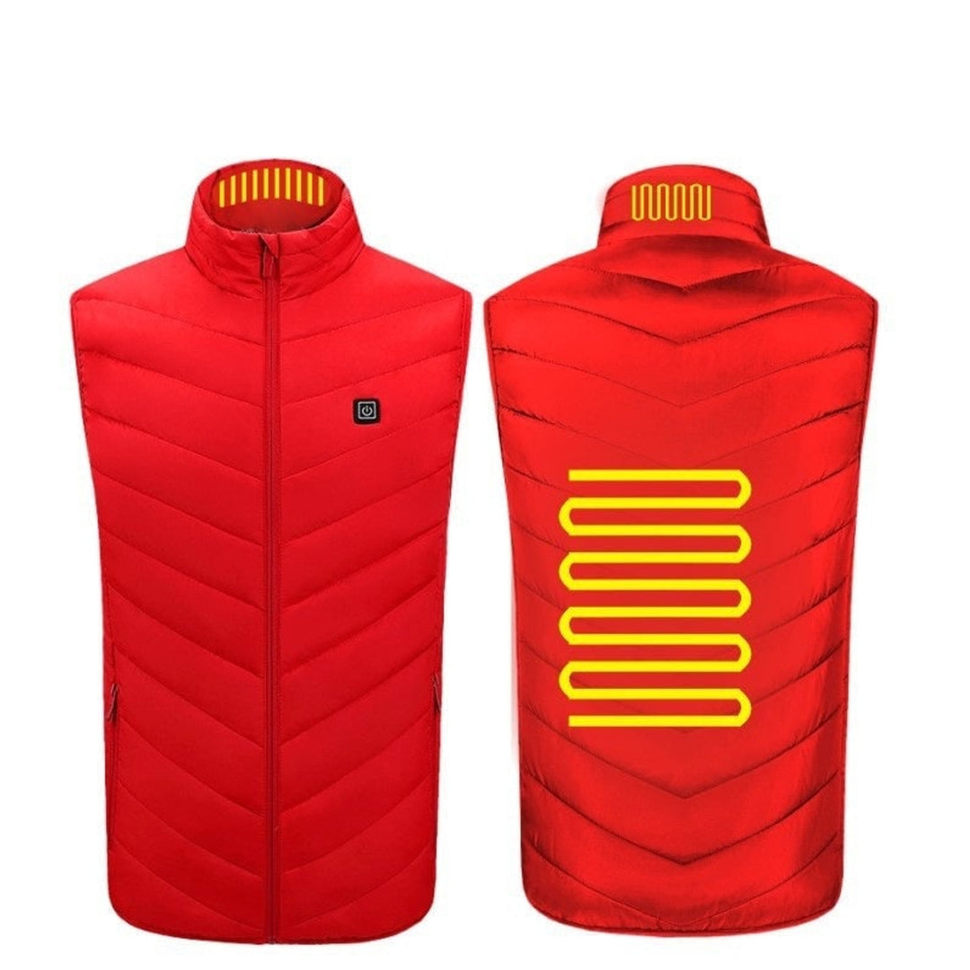 Heated Vest For Men With USB Charging Stand Collar Puffer Sleeveless - Image 5