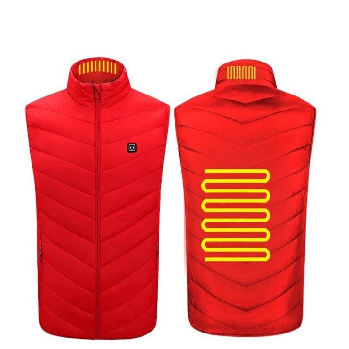 Heated Vest For Men With USB Charging Stand Collar Puffer Sleeveless - Image 5