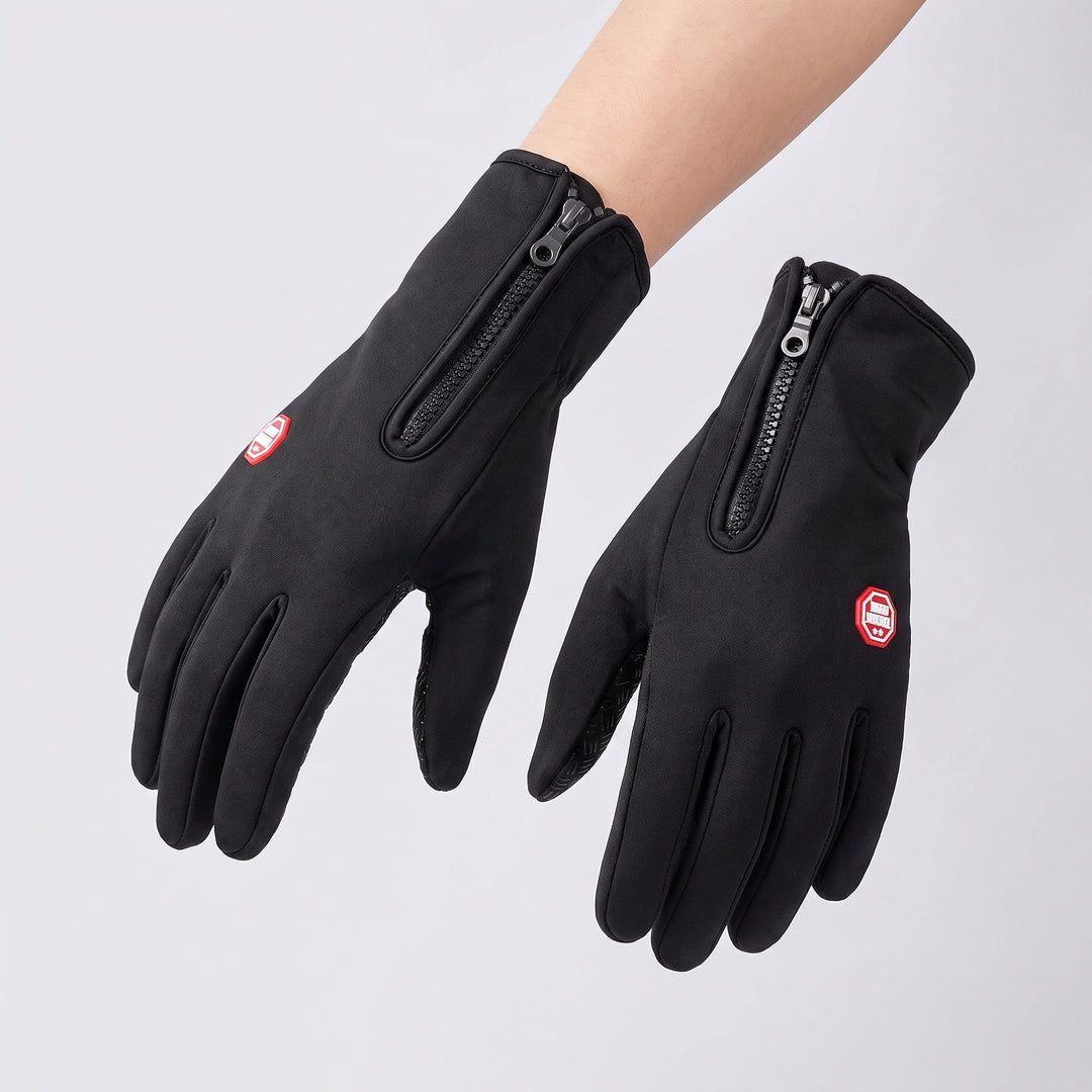 USB Heated Winter Gloves For Thermal Ladies Snow Ski Cycling With Zipper Touchscreen Fingertips And Textured Grip - Image 3