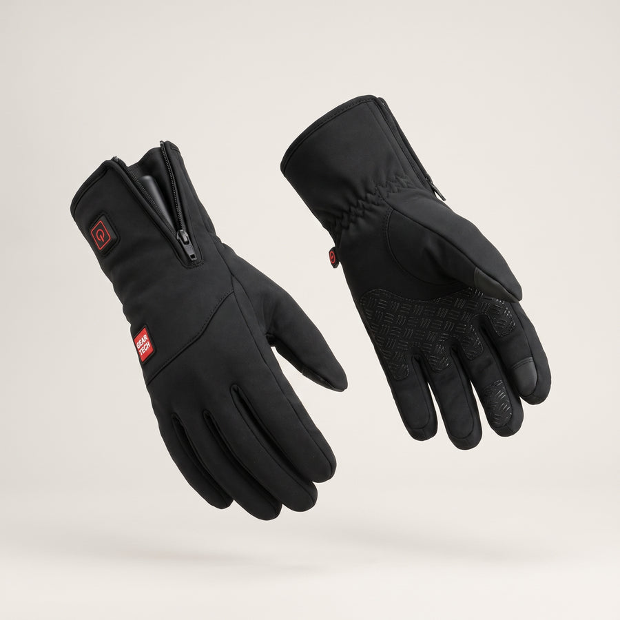USB Heated Winter Gloves For Thermal Ladies Snow Ski Cycling With Zipper Touchscreen Fingertips And Textured Grip
