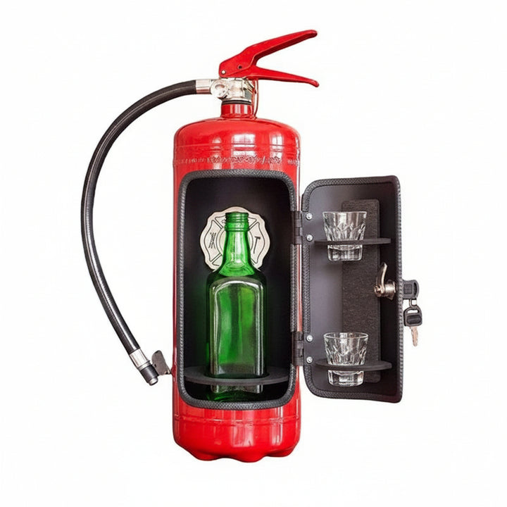 Hidden Bottle Storage Fire Extinguisher Design Wine Bottle Storage - Image 1