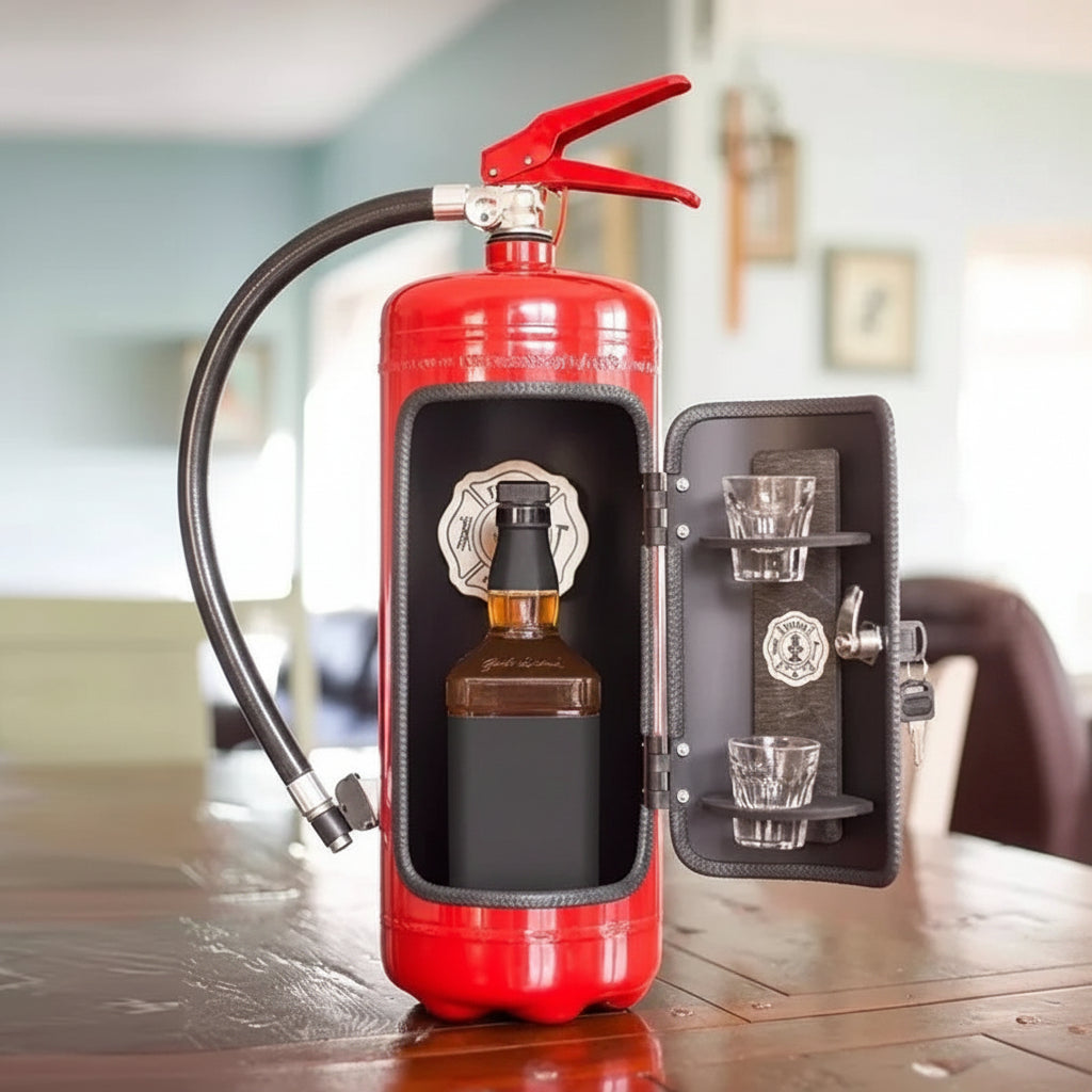 Hidden Bottle Storage Fire Extinguisher Design Wine Bottle Storage - Image 7
