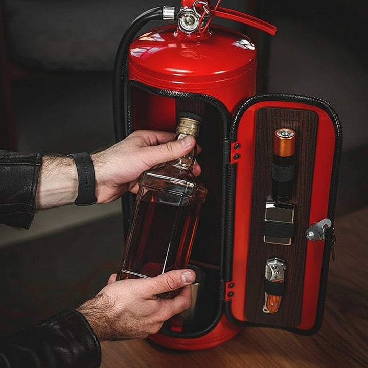 Hidden Bottle Storage Fire Extinguisher Design Wine Bottle Storage - Image 8