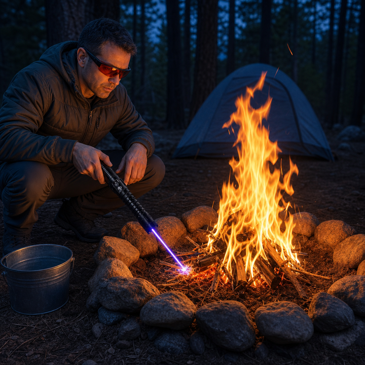 High Power Laser Pointer Blue Burning Beam Handheld Cylindrical Black Body - Image 6