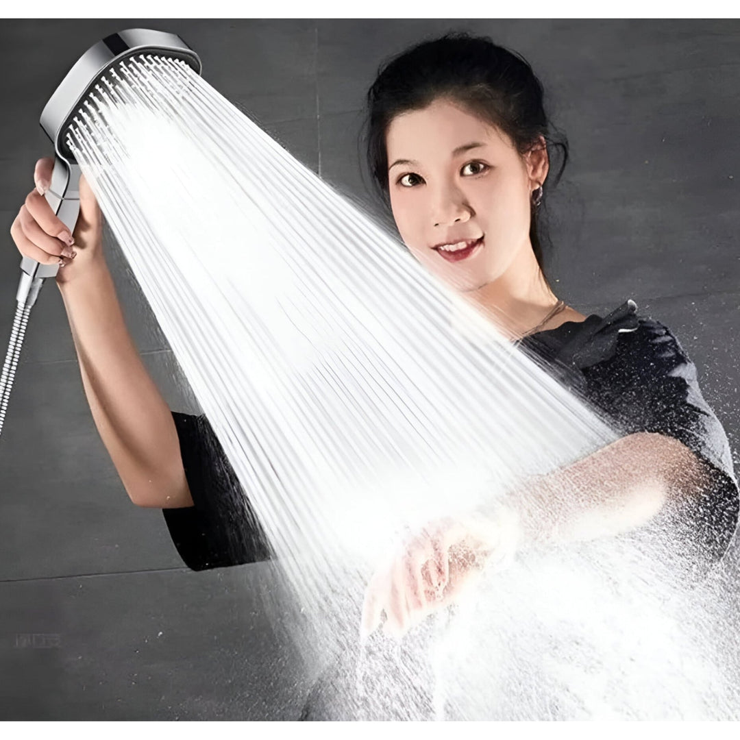 High Pressure Shower Head Handheld Filtered With Chrome Finish And 5ft Hose - Image 1