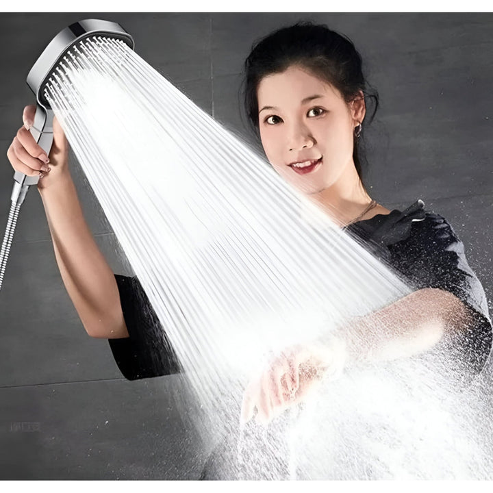 High Pressure Shower Head Handheld Filtered With Chrome Finish And 5ft Hose - Image 1