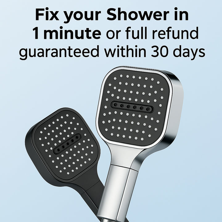 High Pressure Shower Head Handheld Filtered With Chrome Finish And 5ft Hose - Image 7