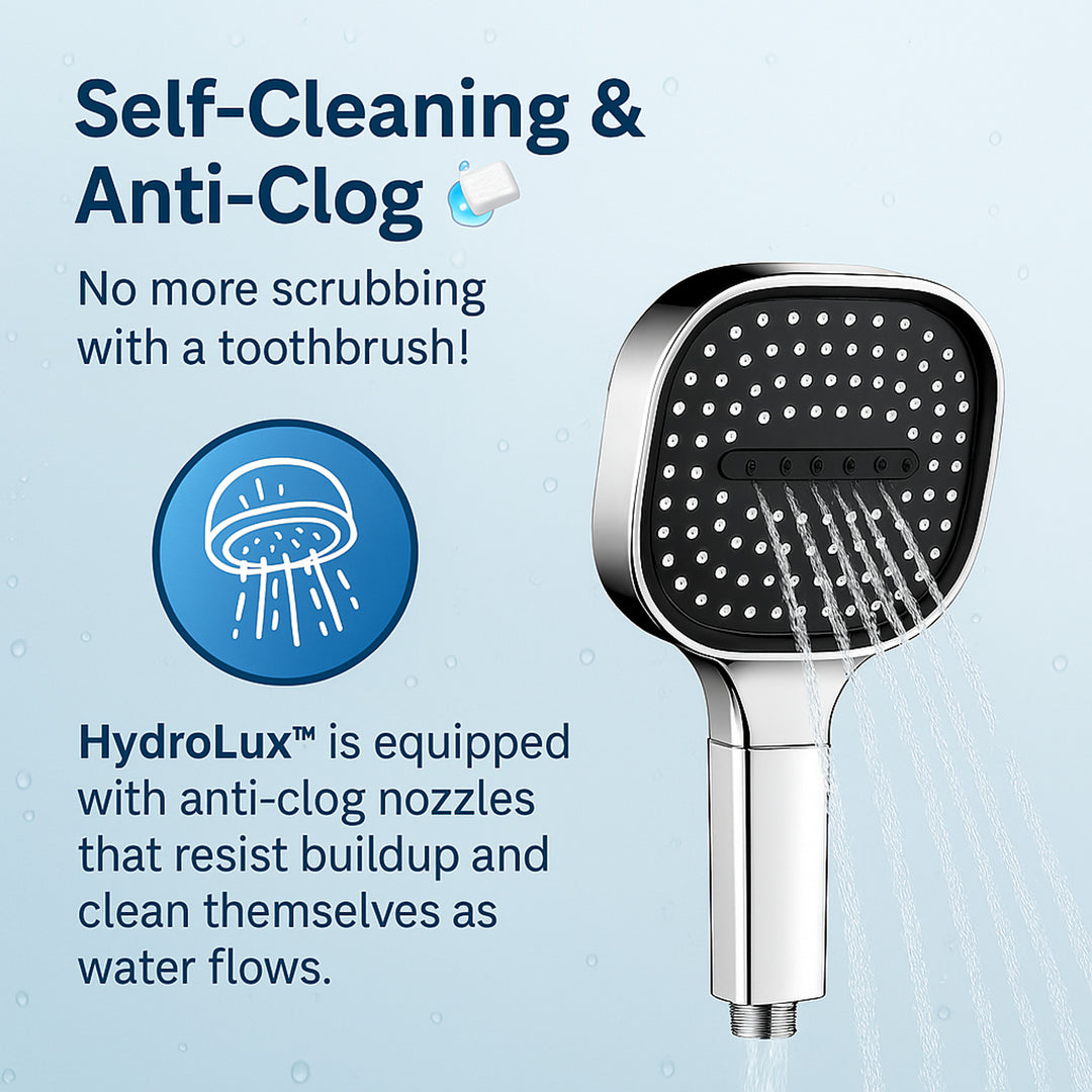 High Pressure Shower Head Handheld Filtered With Chrome Finish And 5ft Hose - Image 10
