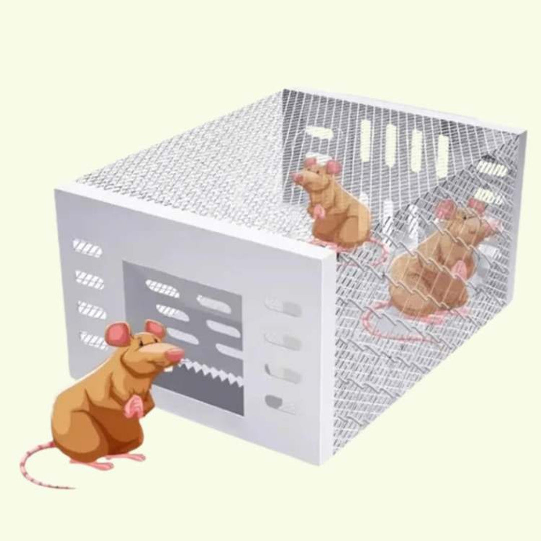 Humane Mouse Trap No Kill Live Catch Stainless Steel Cage Reusable Indoor Pest Control - Image 1