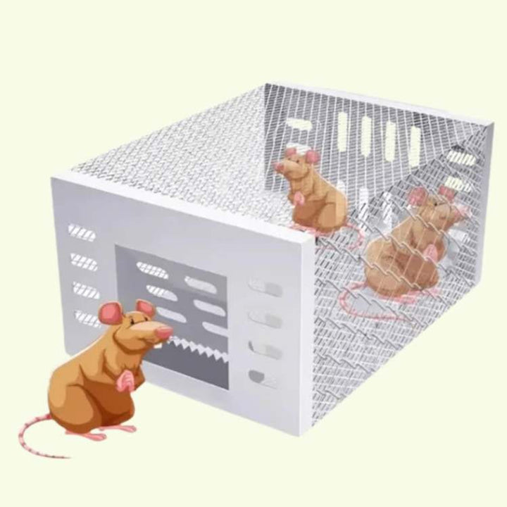 Humane Mouse Trap No Kill Live Catch Stainless Steel Cage Reusable Indoor Pest Control - Image 1