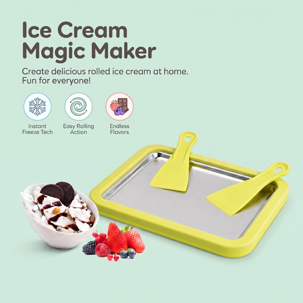 Ice Cream Maker Cooling Home Countertop Portable Compact - Image 2