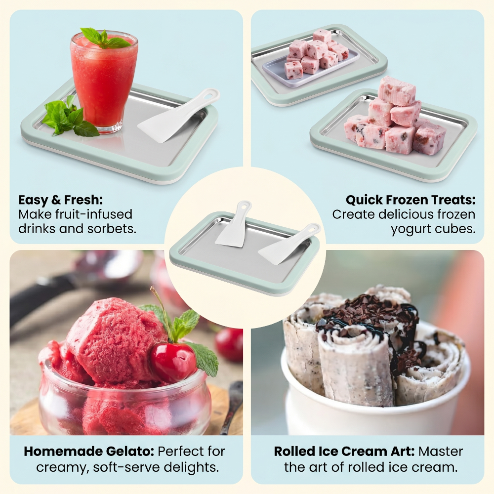 Ice Cream Maker Cooling Home Countertop Portable Compact - Image 4