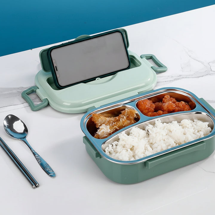 Wander Bento Box Edelstahl 4 Fächer Auslaufsicher Frischhaltung