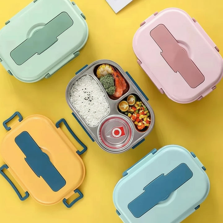 Wander Bento Box Edelstahl 4 Fächer Auslaufsicher Frischhaltung