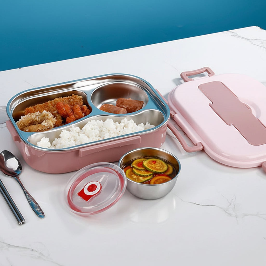 Wander Bento Box Edelstahl 4 Fächer Auslaufsicher Frischhaltung
