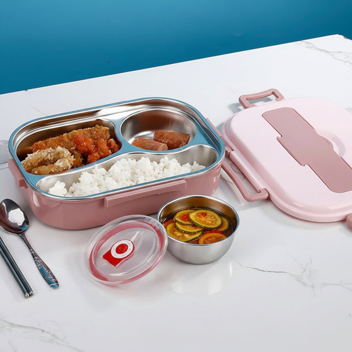 Wander Bento Box Edelstahl 4 Fächer Auslaufsicher Frischhaltung