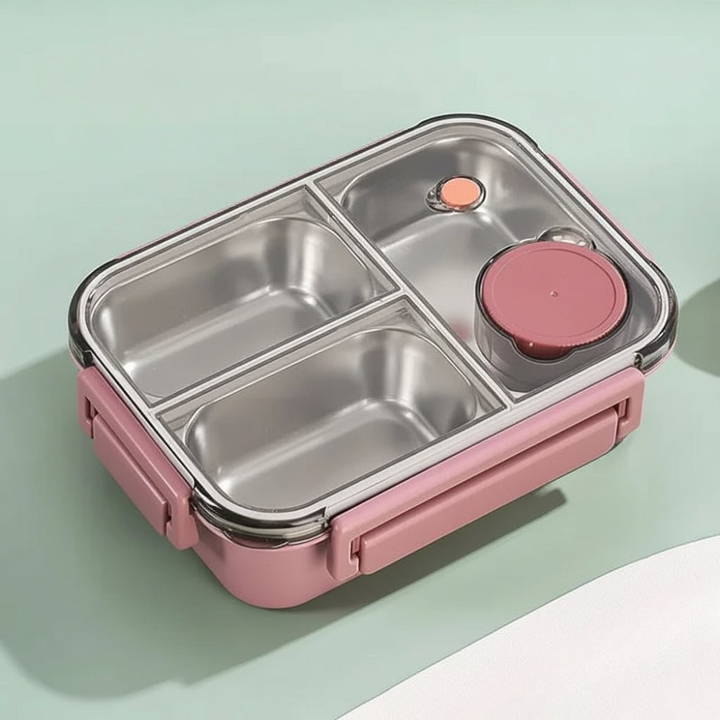 Porta pranzo Bento in acciaio inox per escursionismo con scomparti multipli