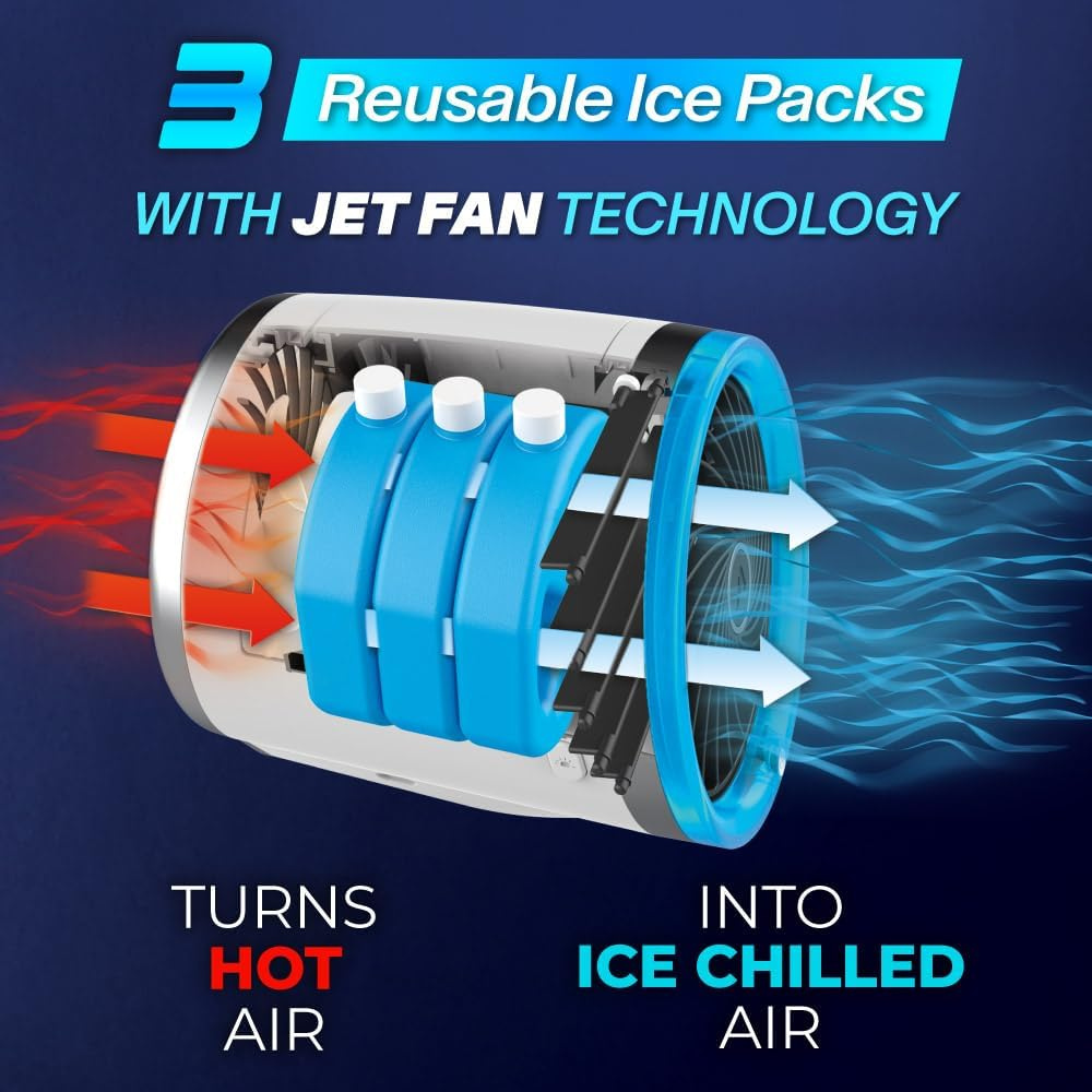 Evaporative Cooler LED Lights Portable Air Cooler Remote