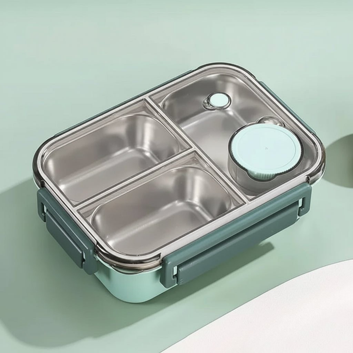 Porta pranzo Bento in acciaio inox per escursionismo con scomparti multipli
