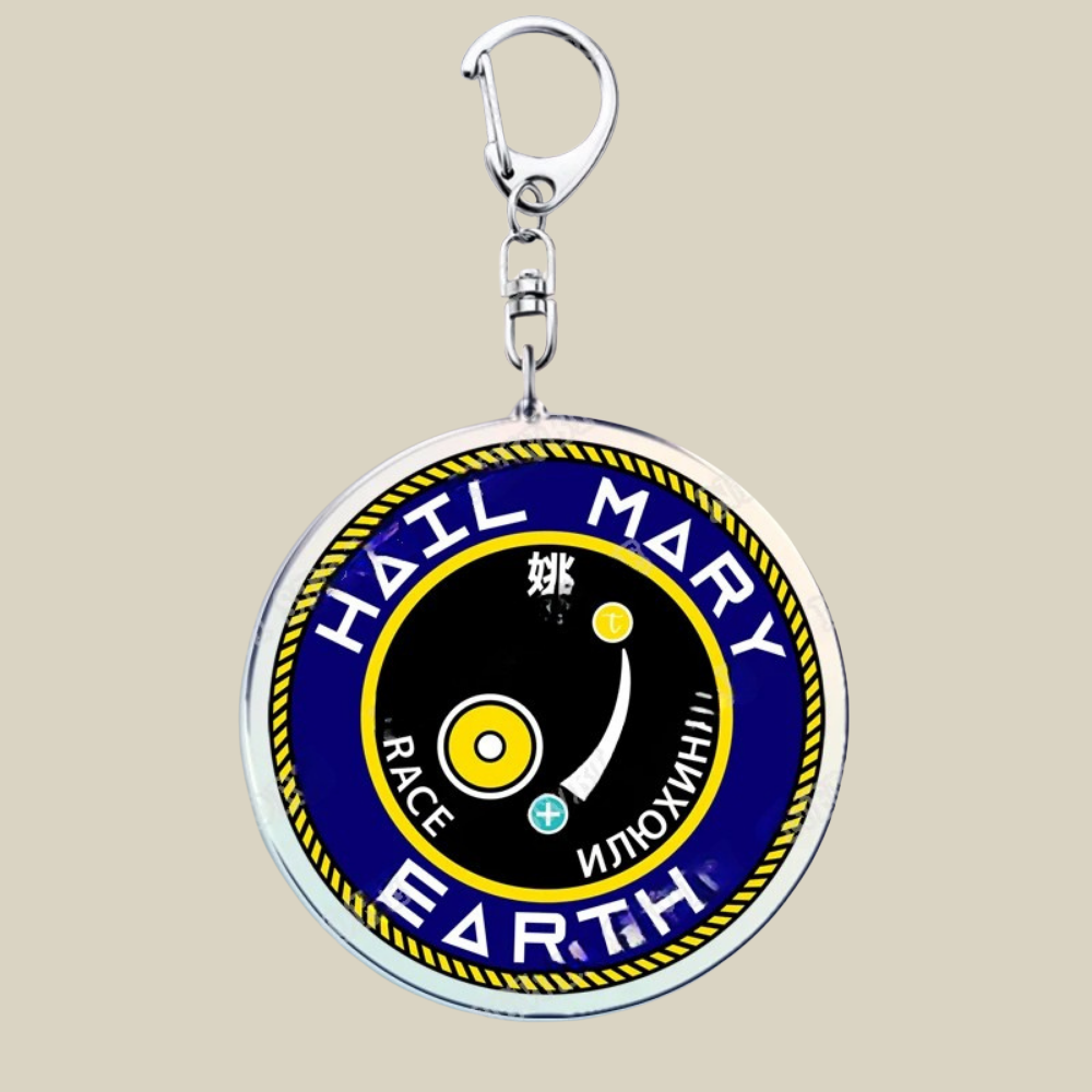 Přívěsek na klíče Bunnycat Space Mission Crest kovový klíčenka dárek