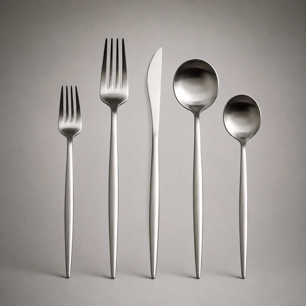 Besteckset aus Edelstahl Modernes Geschirr Besteckset