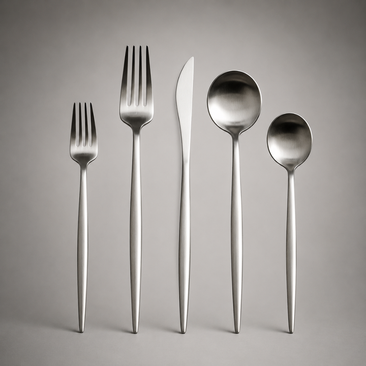 Besteckset aus Edelstahl Modernes Geschirr Besteckset