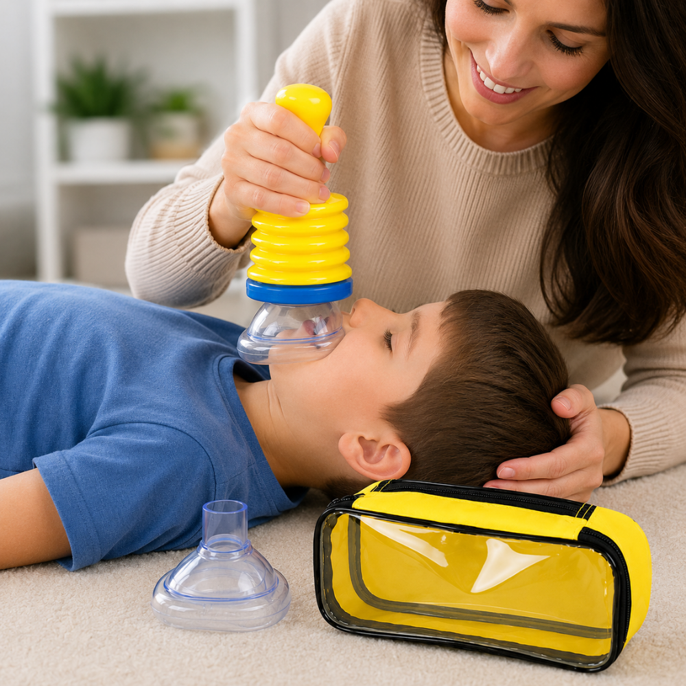 Kit di Primo Soccorso con Aspiratore Manuale per Vie Aeree, Strumento di Soccorso per Soffocamento