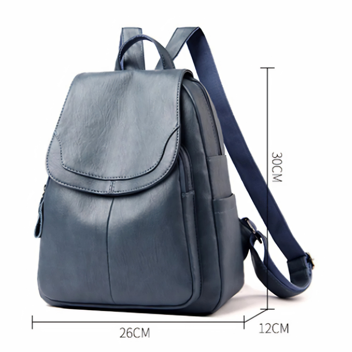 Damen Leder Rucksack Diebstahlsicherer Reißverschluss Kompakter Tagesrucksack