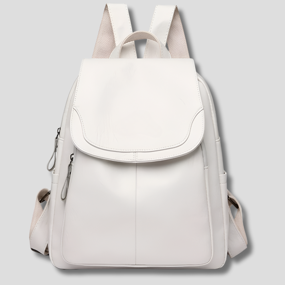 Damen Leder Rucksack Diebstahlsicherer Reißverschluss Kompakter Tagesrucksack