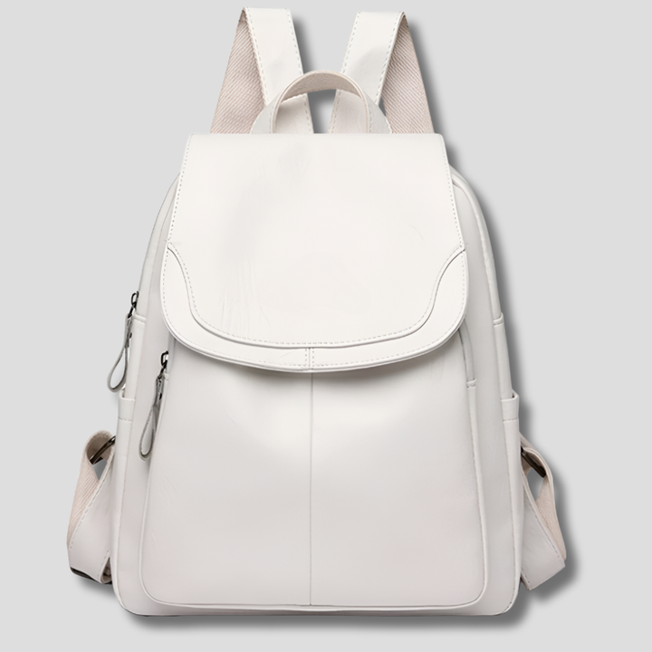 Damen Leder Rucksack Diebstahlsicherer Reißverschluss Kompakter Tagesrucksack