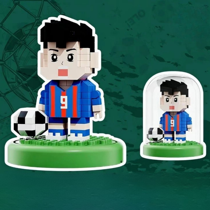 Building Blocks Soccer Trophy Model Sports Display Collectible