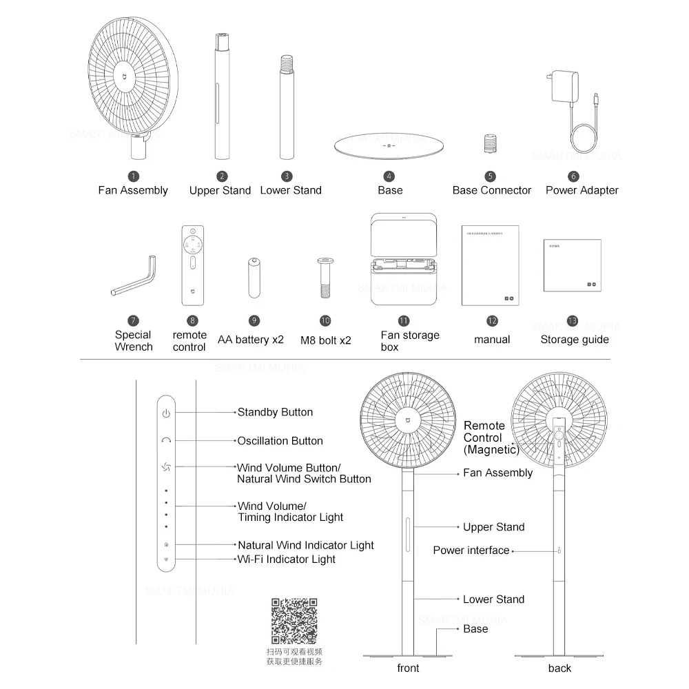 Pedestal Fan Cooling Pedestal Floor Fan Oscillating Quiet
