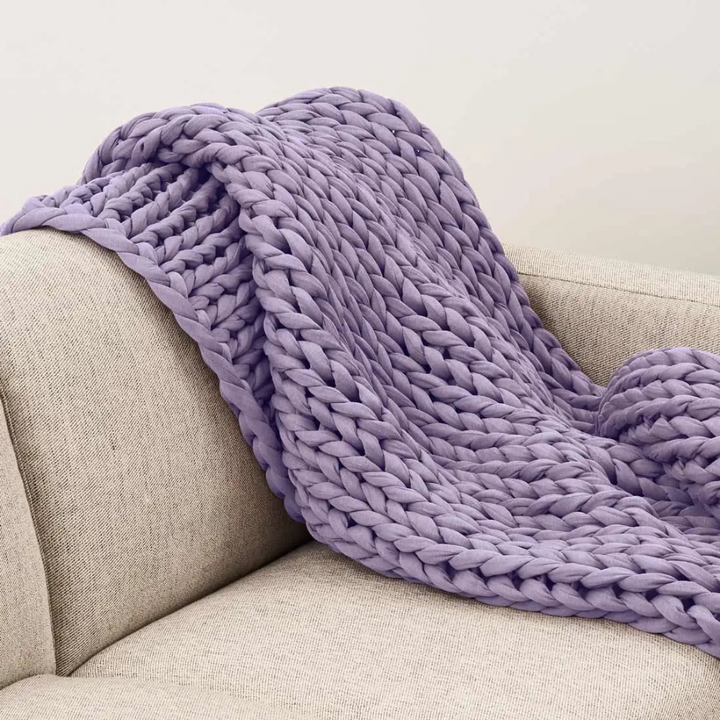 Coperta Ponderata Rinfrescante in Maglia Grossa per Dormire
