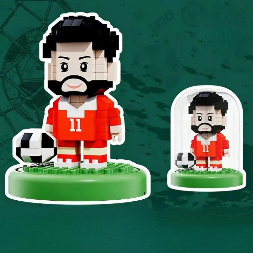 Building Blocks Soccer Trophy Model Sports Display Collectible