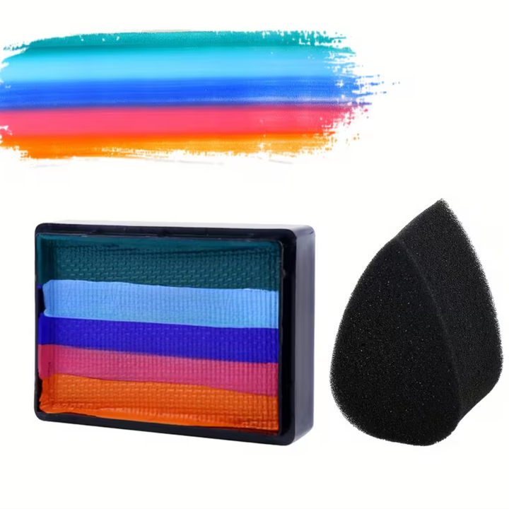 Set di pittura per il corpo Rainbow Split Cake, trucco per il viso, trucco UV, Coppa del Mondo
