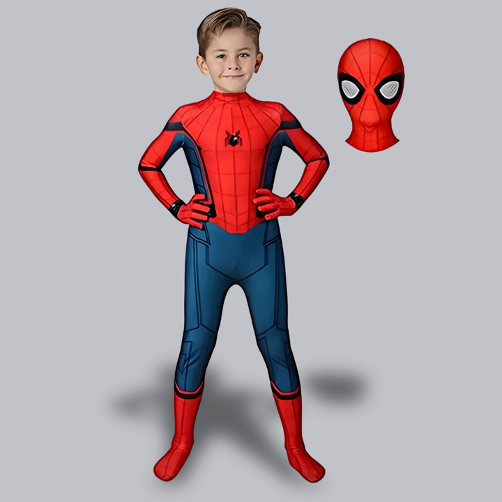 Superhelden-Kostüm Stretch Cosplay Bodysuit Masken-Set für Kinder und Erwachsene