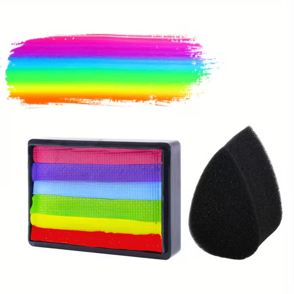 Set di pittura per il corpo Rainbow Split Cake, trucco per il viso, trucco UV, Coppa del Mondo
