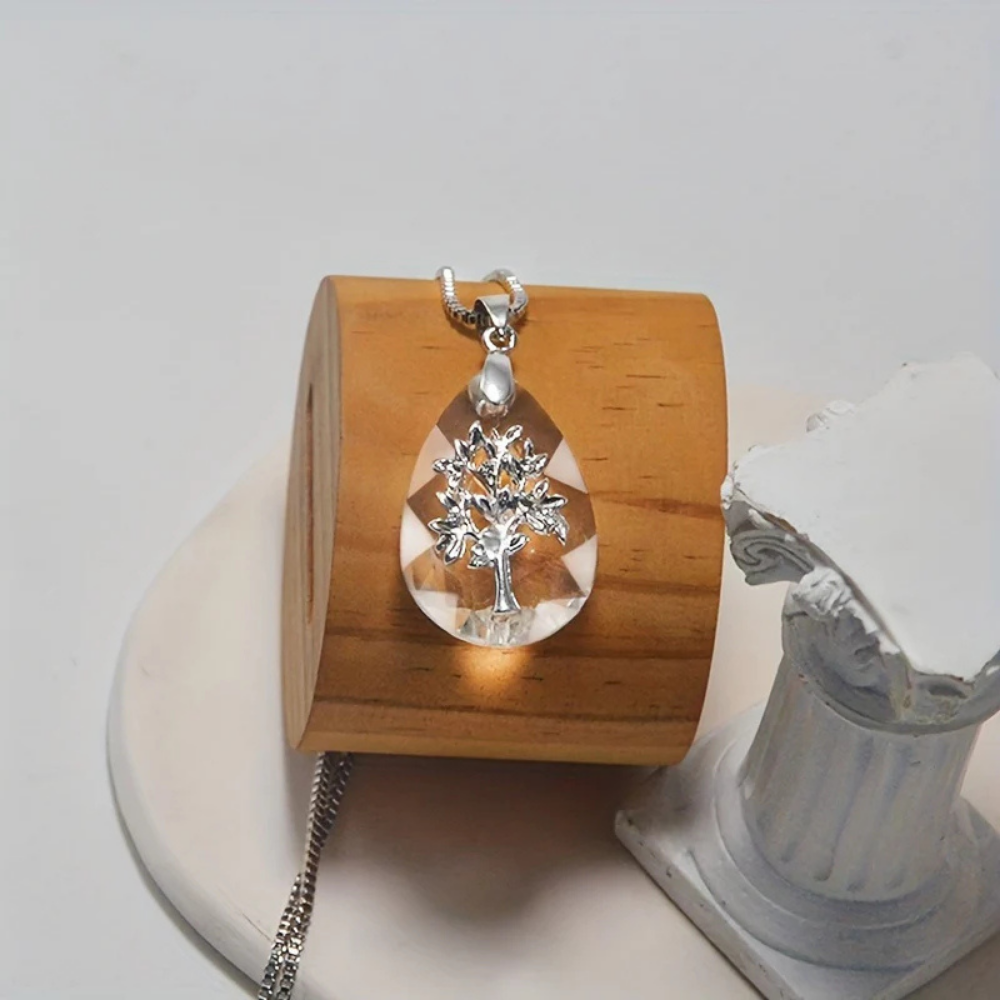 Náhrdelník Strom Života Přívěsek Krystal Sklo Elegantní
