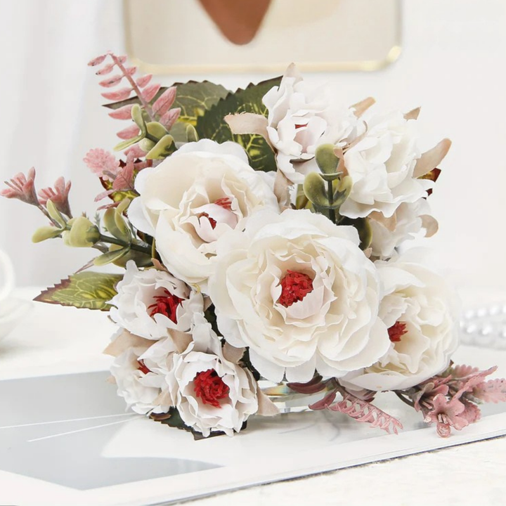 Künstliche Blumen Pfingstrosenstrauß Hochzeitsdekoration Wohnungsdekoration Muttertag