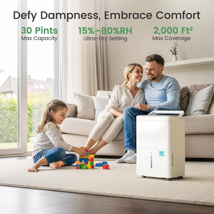 Dehumidifier Large Room Energy Efficient Smart Portable Air Dryer